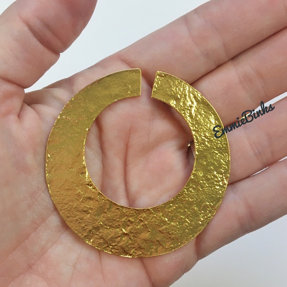 ✨3for$38 New Zara Textured Circular Open Hoop Earrings - Picture 11 of 16